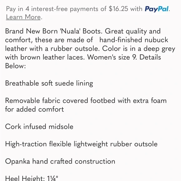 Born Nuala Boots size 9 - Picture 6 of 6